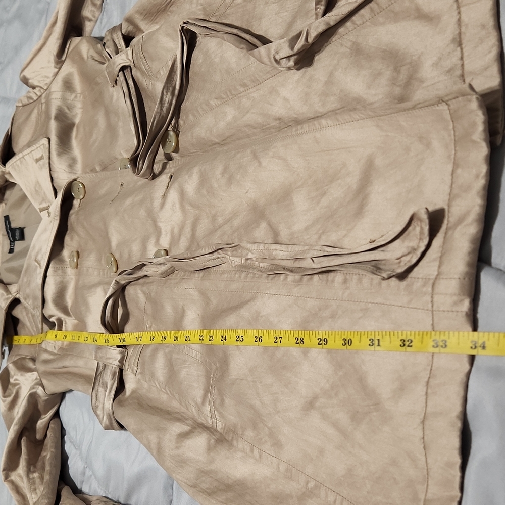 SALE! I.N.C. Champagne Dressy Trench Coat. - Picture 10 of 13